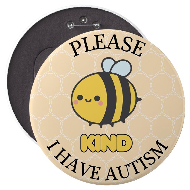 Bitte seien Sie nett, ich habe Autismus Button Pin (please be kind autism pin)