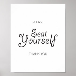 Bitte setzen Sie sich selbst Poster