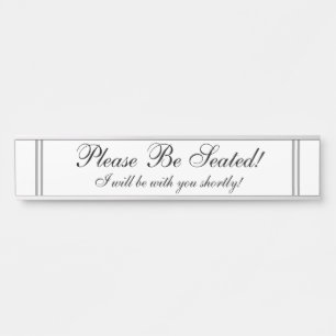 "Bitte setzen Sie! " Türschild