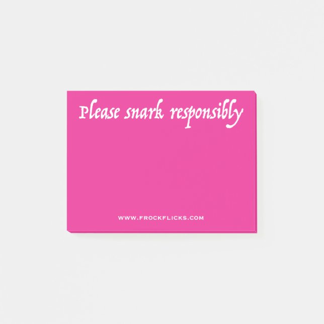 Bitte Snark verantwortlich - klebrige Anmerkungen Post-it Klebezettel (Vorderseite)