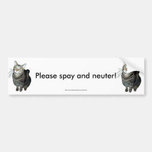 "Bitte Spay und neutralisieren Sie" Autoaufkleber