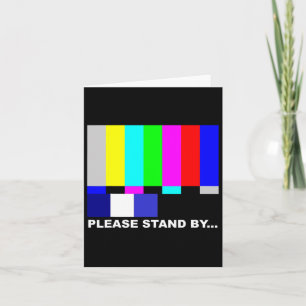 Bitte stehen Sie vor dem Fernseher Tv-Testmuster H Karte