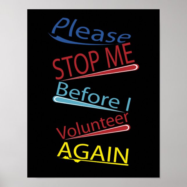 Bitte stoppen Sie mich, bevor ich wieder ein Plaka Poster (Vorne)