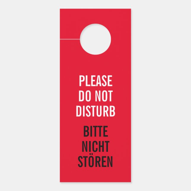 Bitte stören und reinigen Sie mein Zimmer nicht um Türanhänger (Vorderseite)