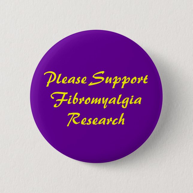Bitte SupportFibromyalgiaResearch Knopf Button (Vorderseite)