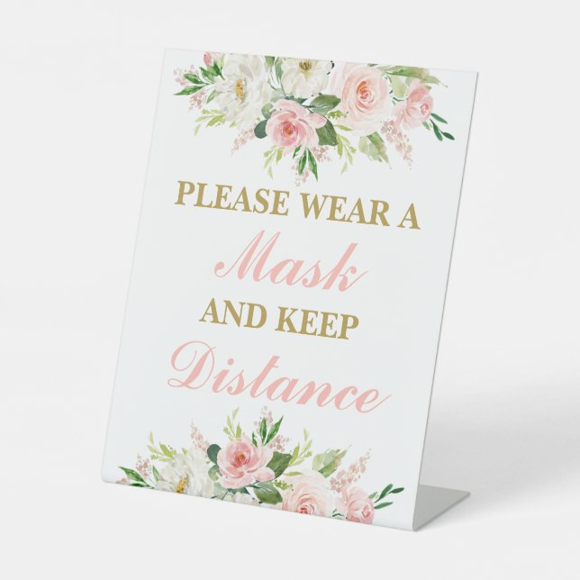 Bitte tragen Sie eine Maske Sockelschild (Vorderseite)