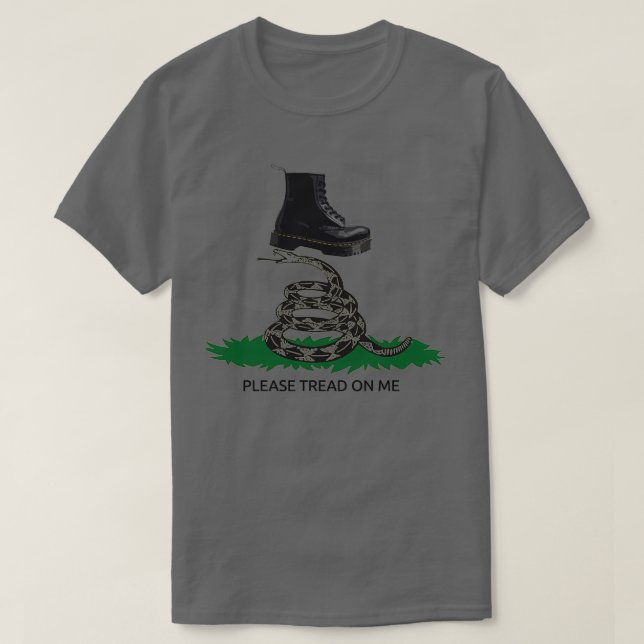 Bitte trete mir auf T-Shirt (Design vorne)