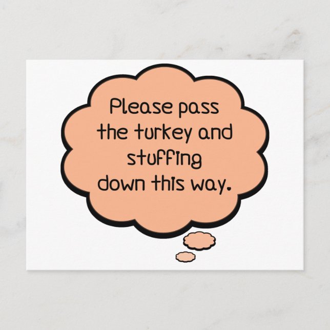 Bitte übergeben Sie die Türkei und ersticken Postkarte (Vorderseite)