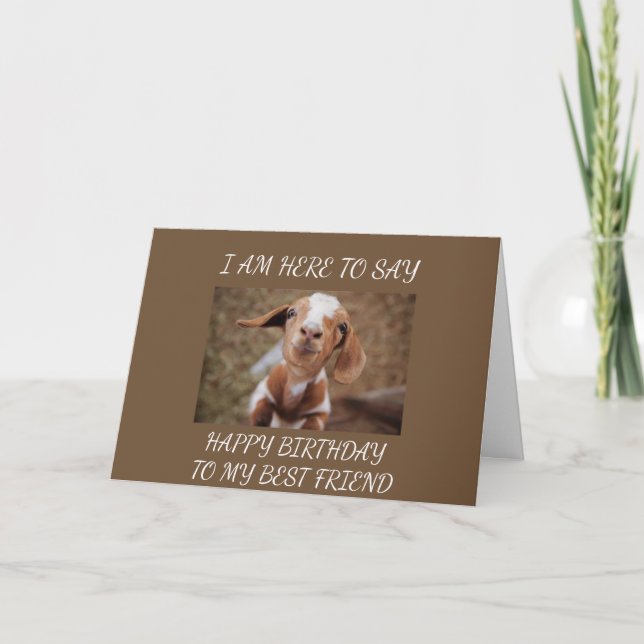 *BITTE* UND EIN *WISH* ZUM BESTEN FREUND AM GEBURT KARTE (Vorderseite)