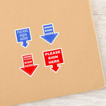 Bitte unterschreiben Sie hier (Signature Arrow) bl