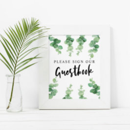 Bitte unterschreiben Sie unser Gästebuch Eukalyptu