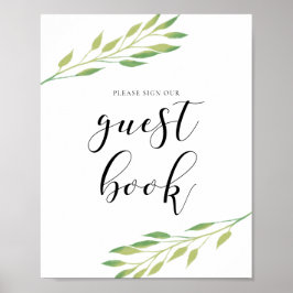 Bitte unterschreiben Sie unser Gästebuch Watercolo