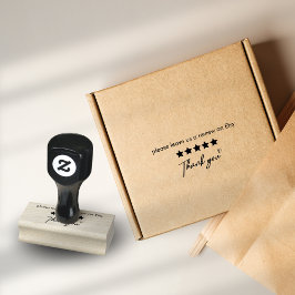 Bitte verlass eine Rezension über Etsy Business Vi Gummistempel