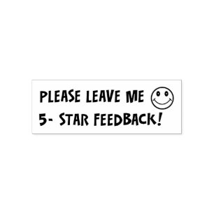 Bitte Verlass mir 5-Sterne-Feedback-Gesicht Emoji Permastempel