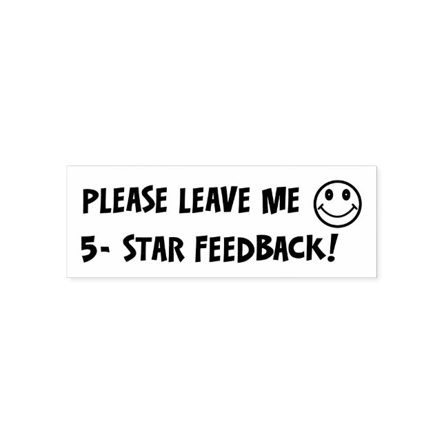 Bitte Verlass mir 5-Sterne-Feedback-Gesicht Emoji Permastempel (Design)