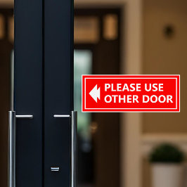 Bitte verwenden Sie andere Türsignatur mit Pfeil r Aufkleber