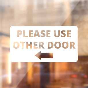 Bitte verwenden Sie den anderen Türvorschub. Fensteraufkleber