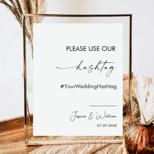 Bitte verwenden Sie unsere Hashtag Wedding Capture Poster
