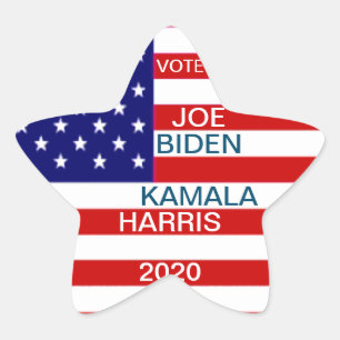 Bitte wählen Sie Joe Biden, Kamala Harris America Stern-Aufkleber