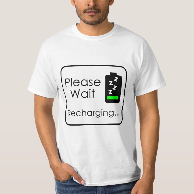 Bitte warten... Aufladen T-Shirt (Vorderseite)