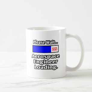 Bitte warten...Laden des Flugzeugingenieurs Kaffeetasse