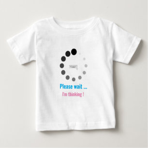 Bitte warten Sie, dass ich Personalisierten Text N Baby T-shirt
