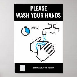 Bitte waschen Sie Ihre Hände Poster