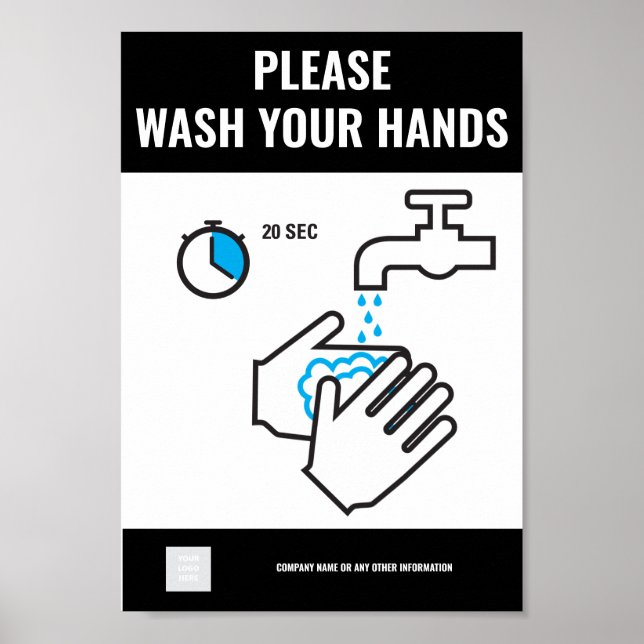 Bitte waschen Sie Ihre Hände Poster (Vorne)