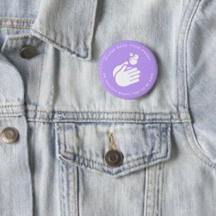 Bitte waschen Sie sich die Hände - Hand waschen Co Button