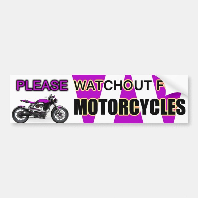 BITTE WATCHOUT FÜR MOTORRAD-AUTOAUFKLEBER AUTOAUFKLEBER (Vorne)