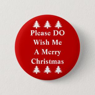 Bitte wünschen Sie mir einen frohe Weihnacht-Knop Button