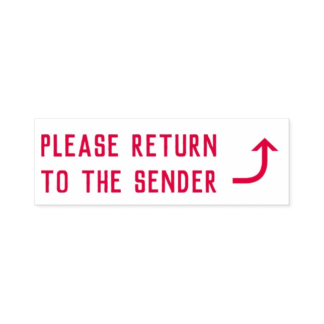 "BITTE ZUM SENDER ZURÜCKKEHREN" + Bent Pfeil Permastempel (Design)