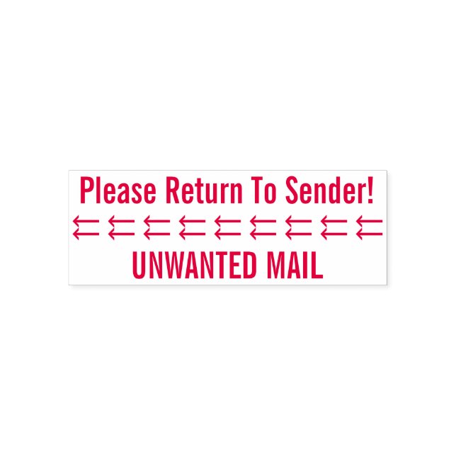 "Bitte zurück zum Absender!" Briefmarke Permastempel (Design)