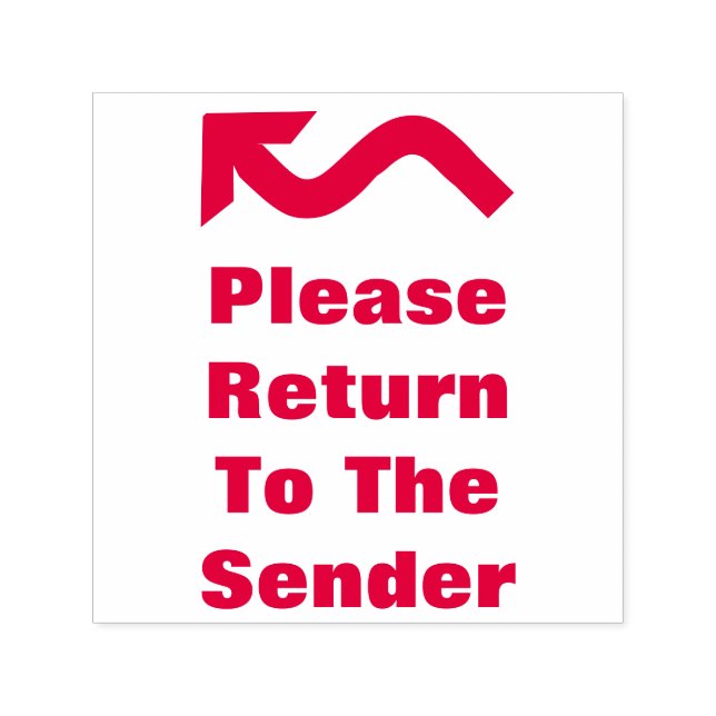 "Bitte zurück zum Absender" Kautschuk-Briefmarke Permastempel (Design)