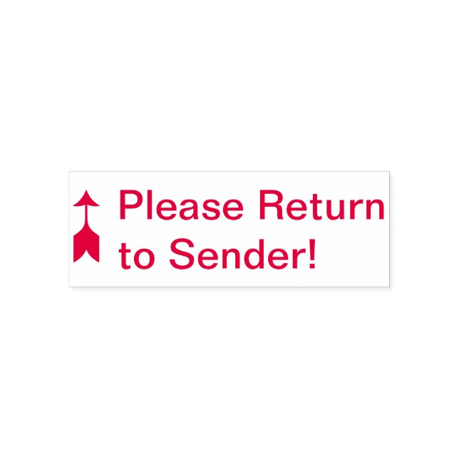"Bitte zurück zum Sender!" Briefmarke Permastempel (Design)