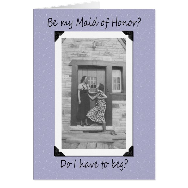 Bitten Sie um Trauzeugin (Vorne)