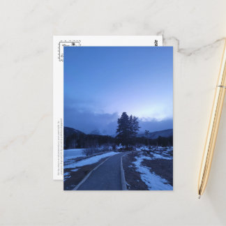 Bitter Blue Mountain Winter Wanderung Postkarte