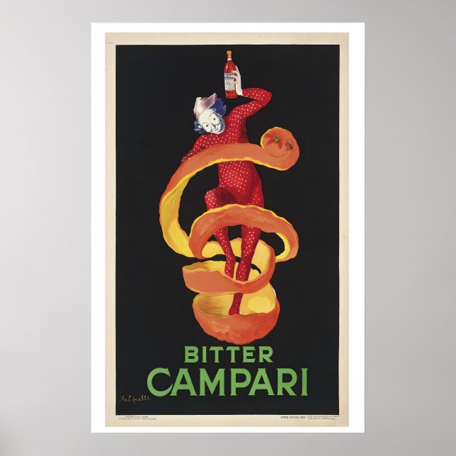 Bitter Campari Vintage-Werbeplakat von Poster (Vorne)