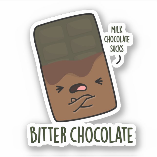 Bitter Chocolate Funny Candy Pub Aufkleber (Vorderseite)