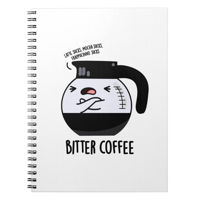 Bitter Coffee Funny Food Puff Notizblock (Vorderseite)