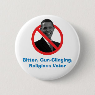 Bitter, Gewehr-Haftend, religiöser Wähler an Button