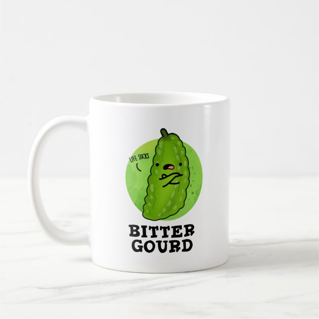 Bitter Gourd Funny Veggie Pun Kaffeetasse (Links)