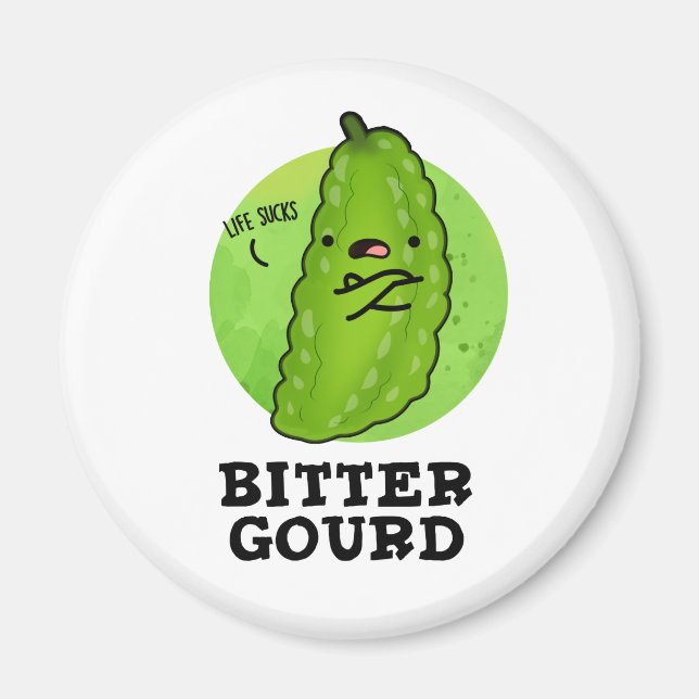 Bitter Gourd Funny Veggie Pun Magnet (Vorne)