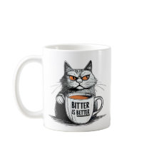 Bitter ist besser - kühne Kaffee-Zitat-Design