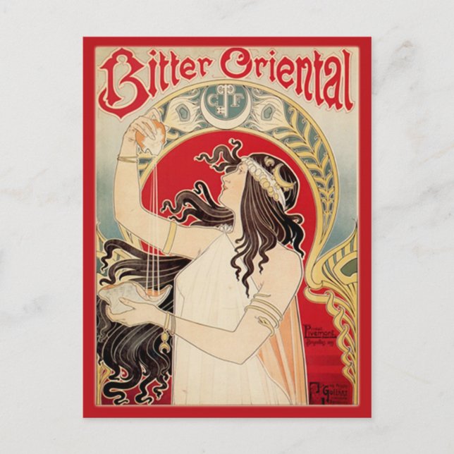 Bitter Oriental (rot) Postkarte (Vorderseite)
