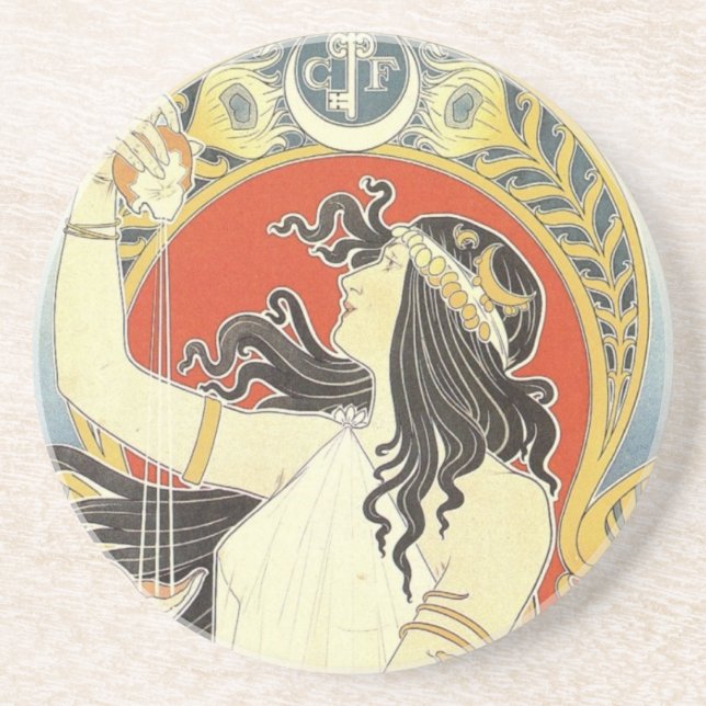 Bitter Orientalischer Jugendstil Getränkeuntersetzer (Vorne)
