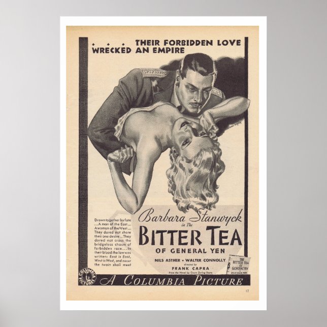 Bitter Tea aus General Yen Film Barbara Stanwyck Poster (Vorne)