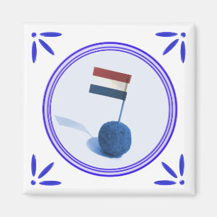 Bitterbal Holland Imbiss-Delft-Blau-Art Magnet