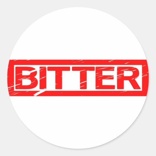 Bittere Briefmarke Runder Aufkleber (Vorderseite)