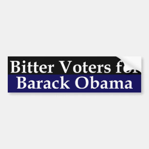Bittere Wähler für Barack Obama Autoaufkleber